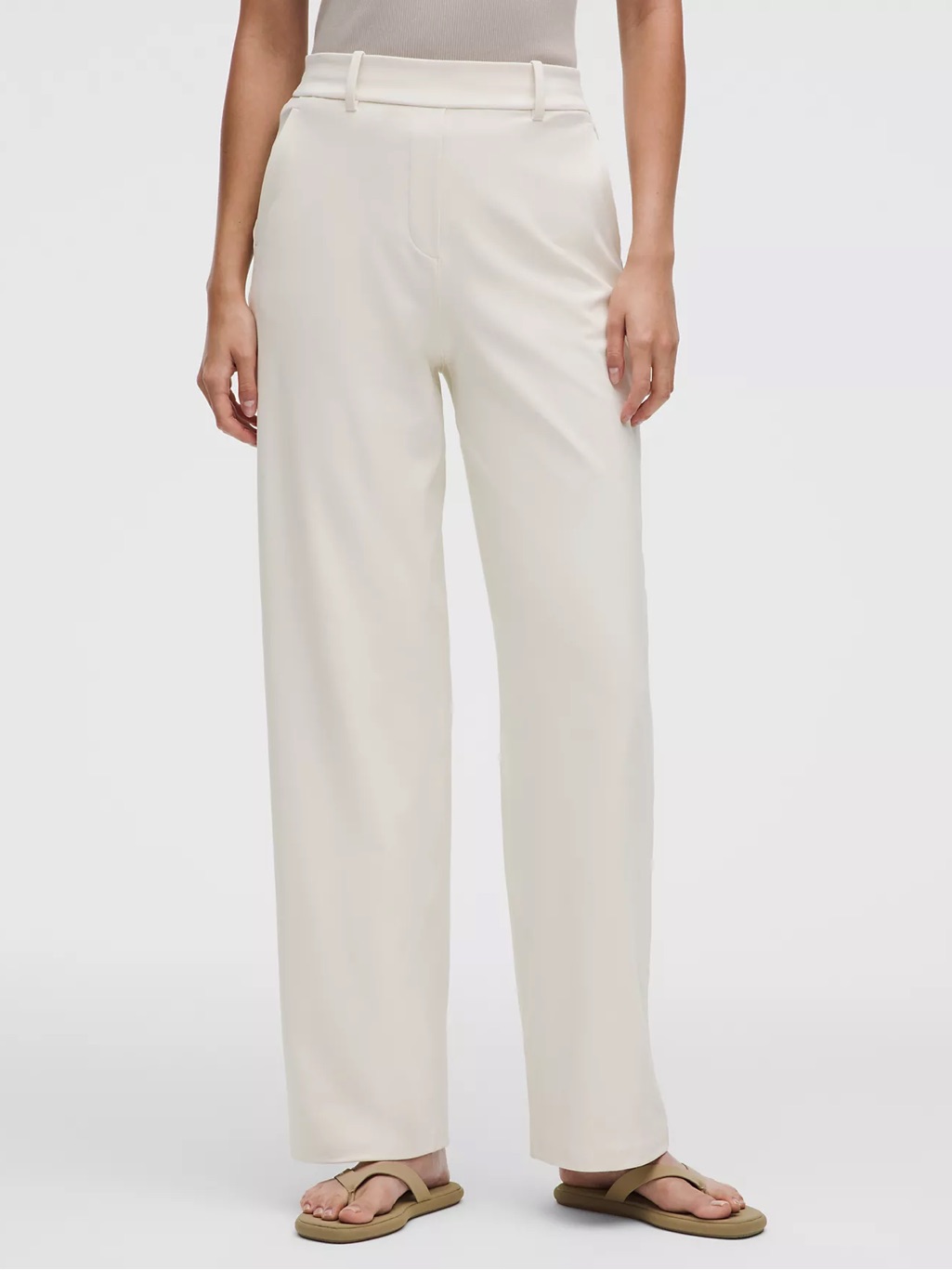 Nwt Lululemon Daydrift High-Rise Straight-Leg Trouser, M, Light Ivory